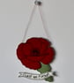 'Lest we Forget Poppy' - Hanging Decoration - Image 3