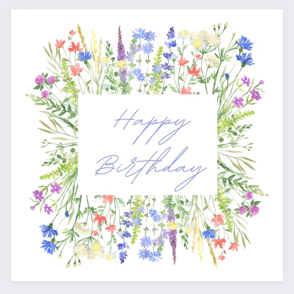 Birthday Card with flowers 