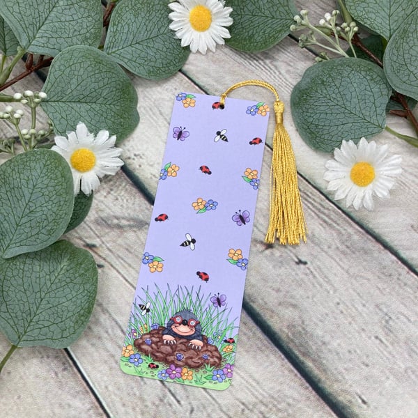 Bookmark - Mole In A Hole Bookmark with tassel