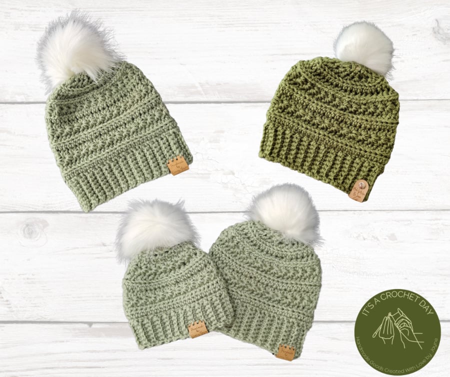 Custom Made Handmade Crocheted Beanie Hat