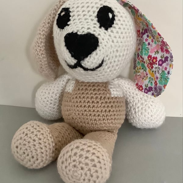 Hand Crocheted Puppy, Clothears.