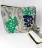 Fabric shoulder bag in Plantasia fabric with appliqued crochet trees - Image 1
