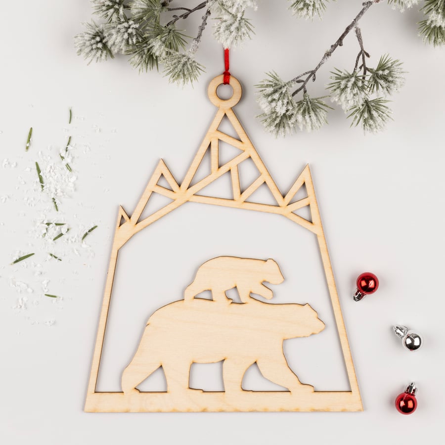 Polar bear Christmas decoration-Large