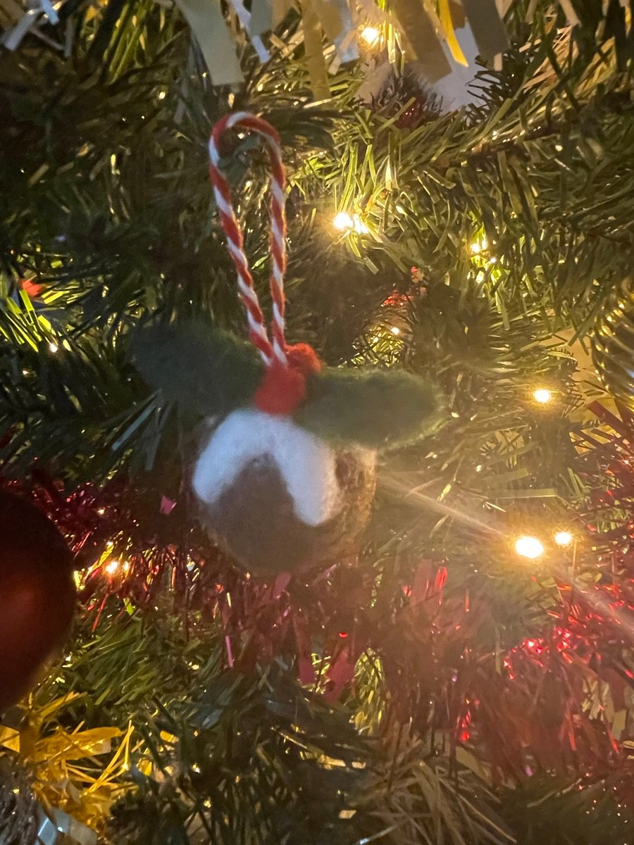 Christmas Pudding Needle Felted Decoration