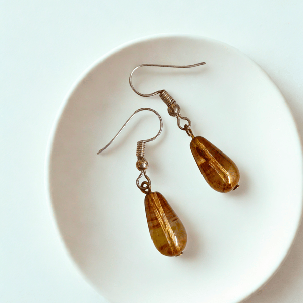 Smoky Drop Earrings