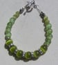 Green Peridot Gemstone Beaded Bracelet "Green Dazzle"  - Image 5