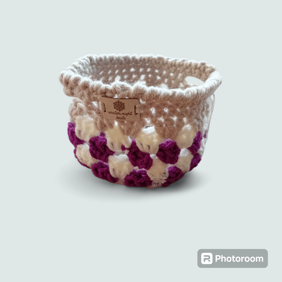 Handmade crochet Storage baskets 