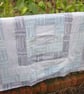 Blue and White Cotton Patchwork Lap Quilt - Image 5