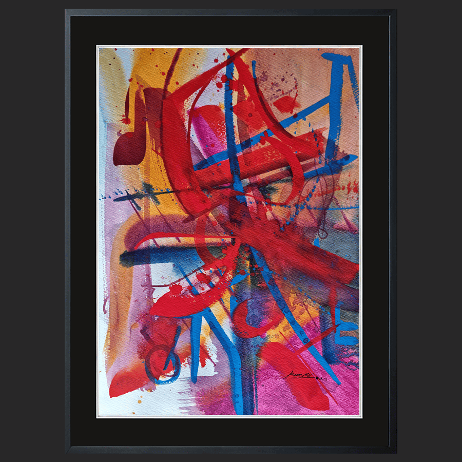 On Target - Original, Abstract Watercolour Painting