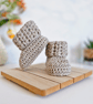 Crochet Baby Booties with V-Stitch Cuff – Handmade Newborn Gift  - Image 7