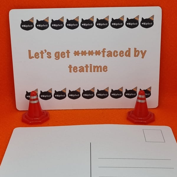 Nipfest xxxx faced by tea time postcard 