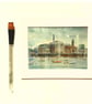 Framed Original Painting  Royal William Yard Plymouth Mixed Media Yupo Paper  - Image 6