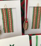 Set of six Christmas Cards with added handwoven decorations. - Image 5