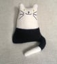 Black and White mohair knitted cat ornament folksy Christmas 2026 - Image 8