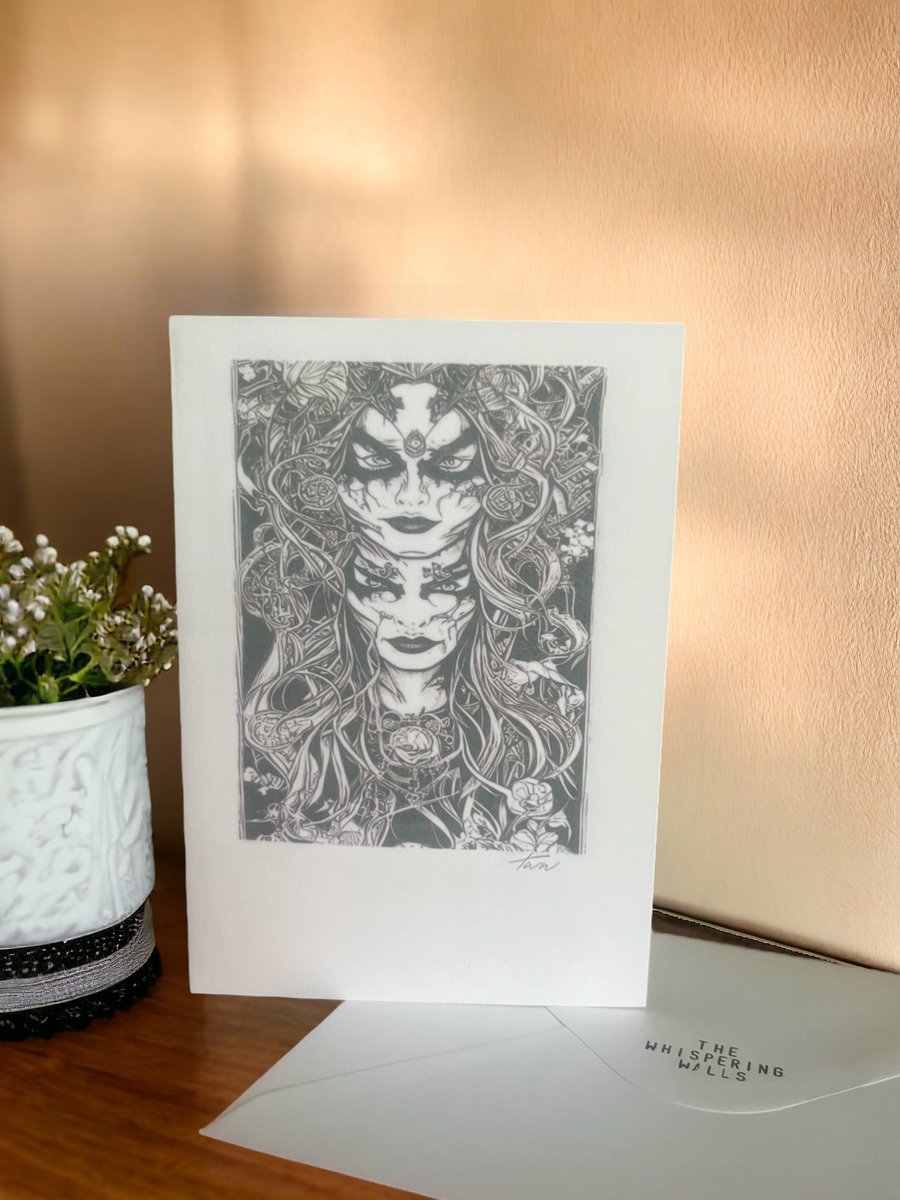 Small blank card- witchy
