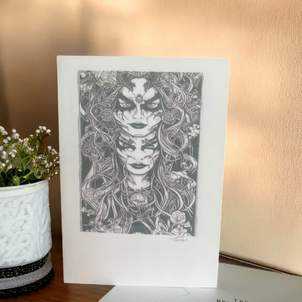 Small blank card- witchy