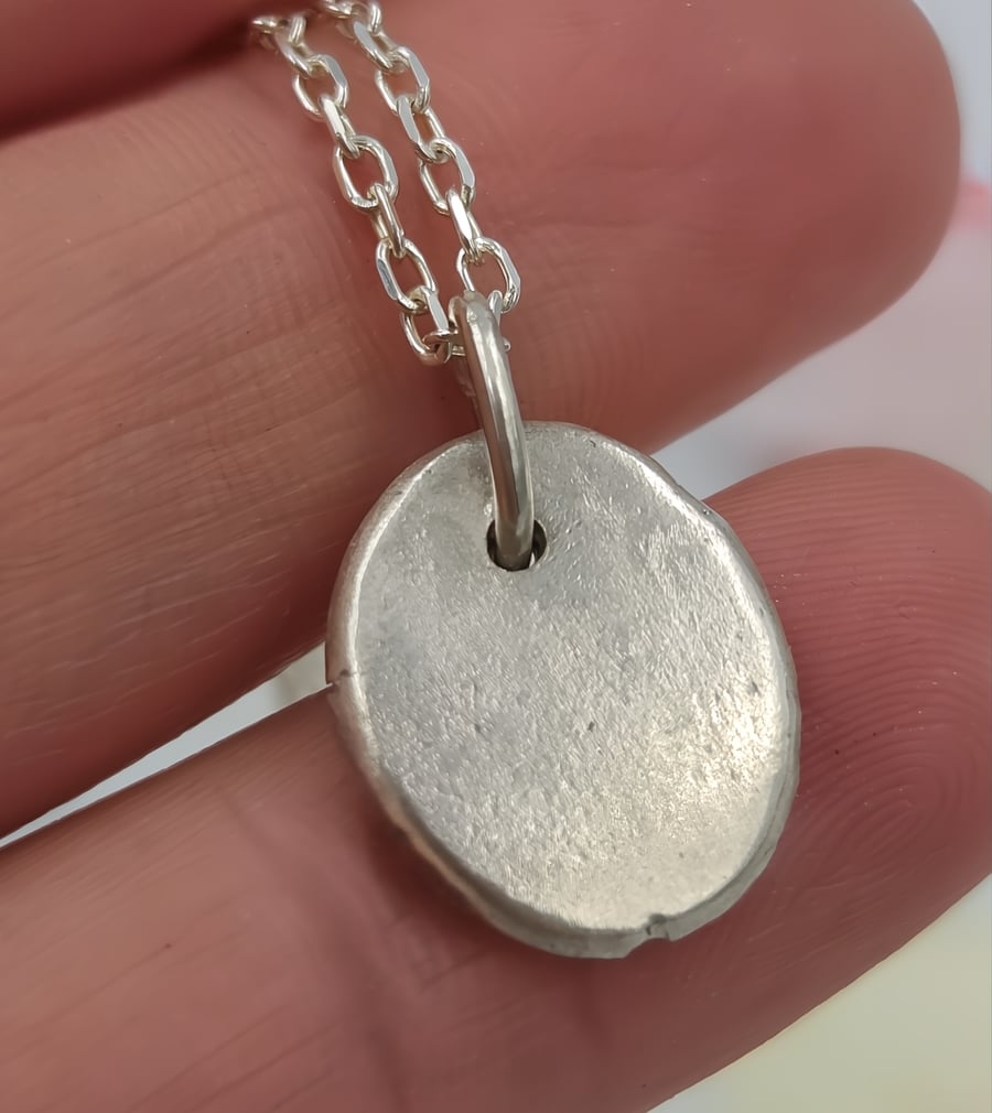 Molten Silver Droplet Pendant