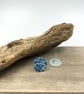 Pale teal and blue anodised aluminium cow parsley circle stud earrings - Image 4