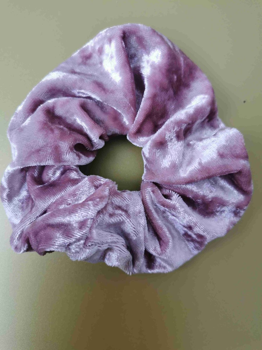 Pale Pink Velvet Scrunchie 