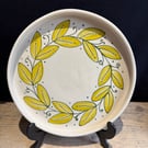 Perfectly Imperfect Wreath of Leaves wheelthrown plate