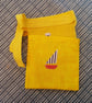 Beach hut bunting on hessian: yellow - Image 6