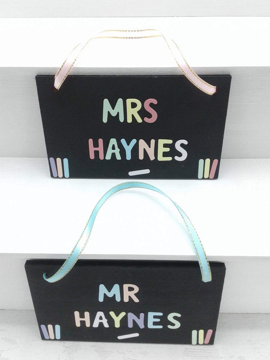 Personalised gift. Wooden sign. Teachers, teaching assistants, nursery staff