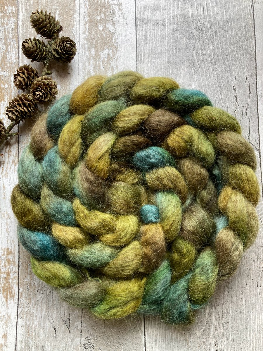 Gotland Spinning fibre 100g  Mosslight