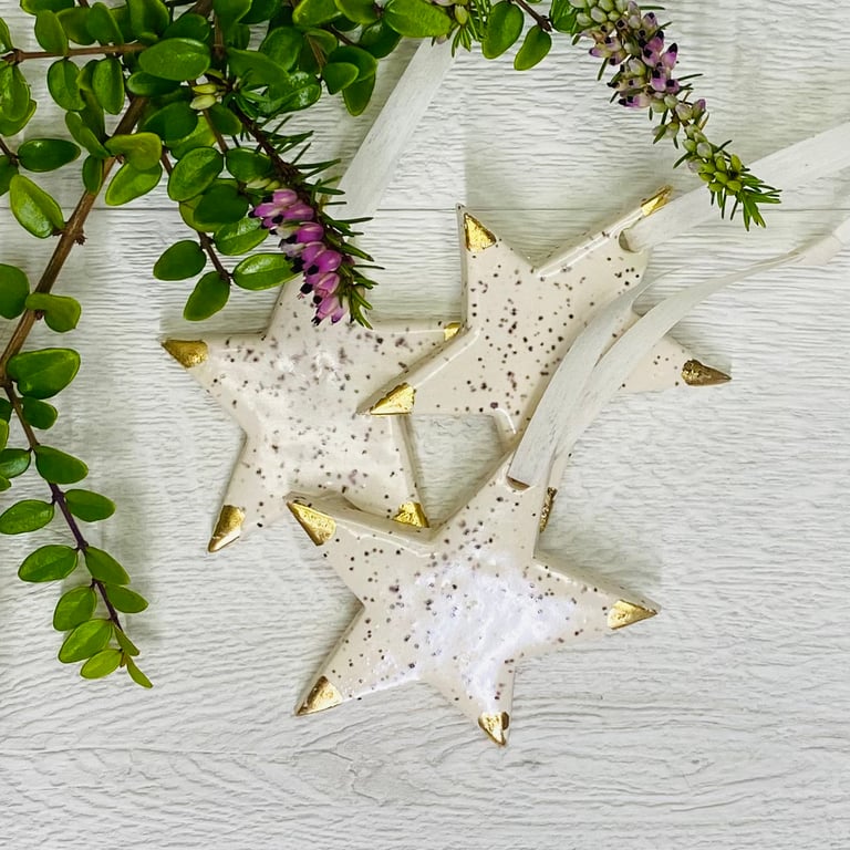 Trio of ceramic stars 
