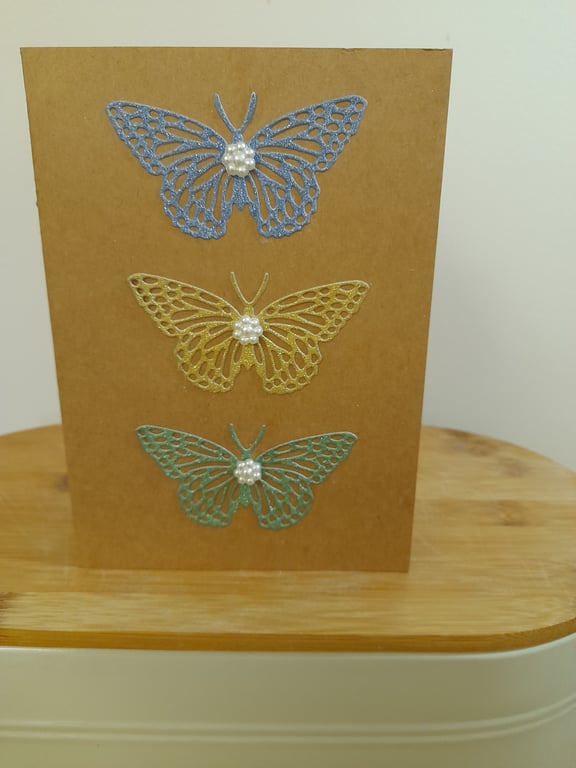 BUTTERFLY GREETING CARD.