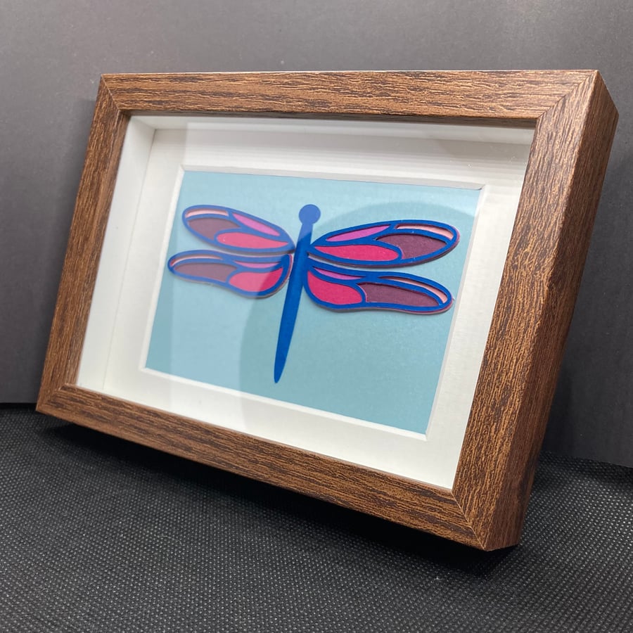 Framed Papercut Art Kit - Dragonfly