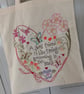 Hand Embroidered Lined Tote Bag - Image 2