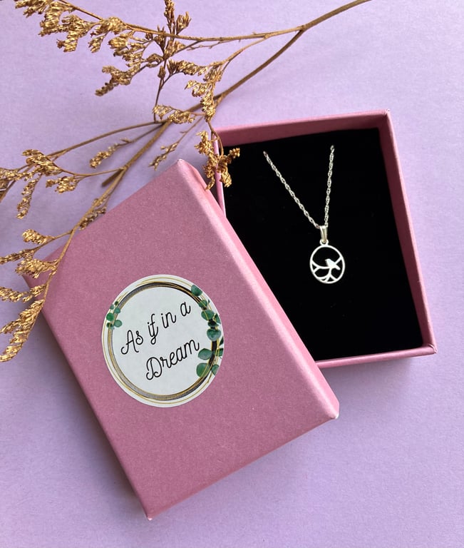 Sterling Silver Nightingale Pendant on 40cm Rope Chain