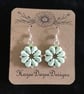 Petite Paisley Beaded Earring - pale green - Image 3