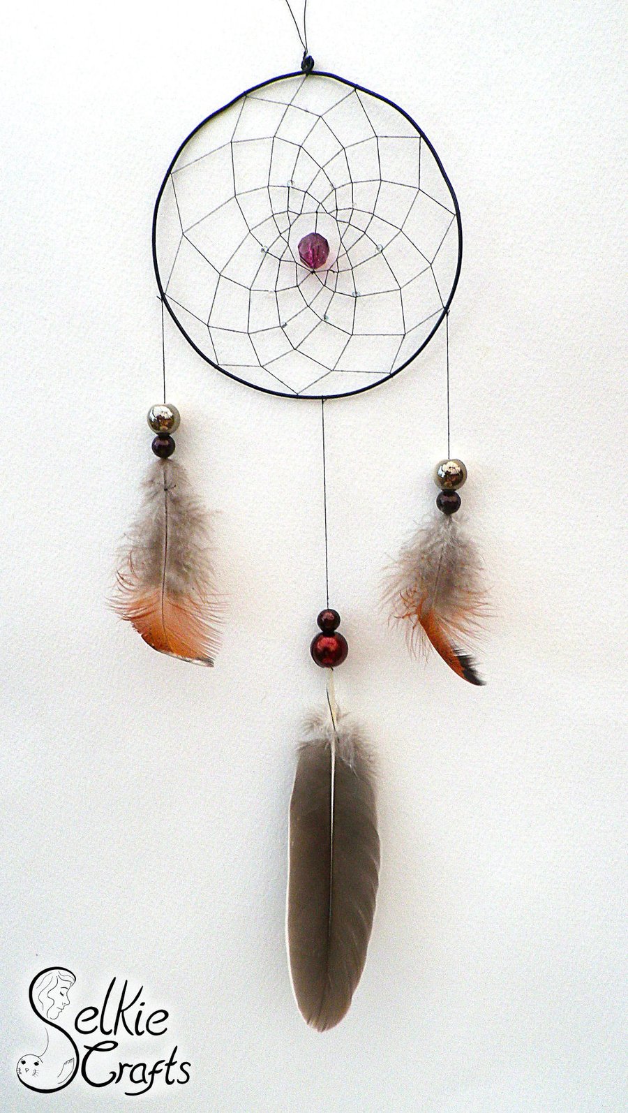 Black natural handmade dream catcher