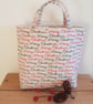 Reusable fabric gift bag: Merry Christmas