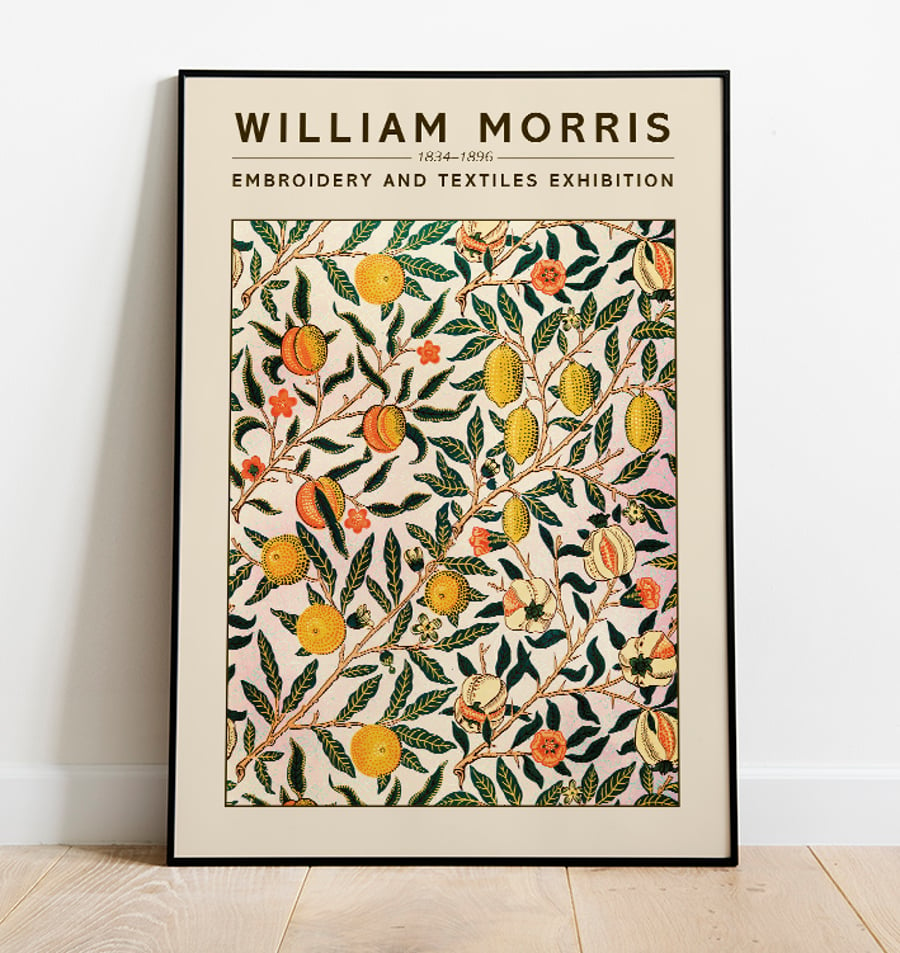 William Morris Fruit Design Art Print, Wall Art, Home Decor Print, Poster