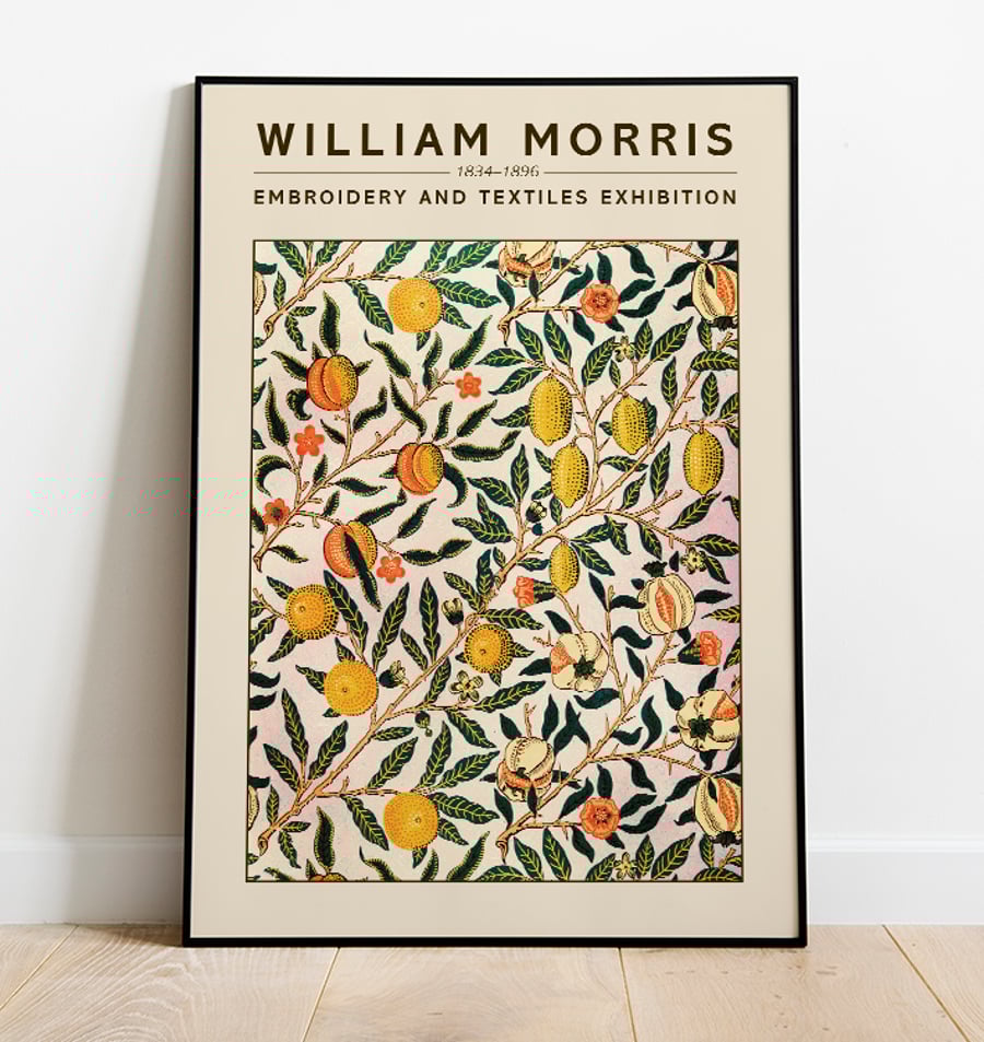 William Morris Fruit Design Art Print, Wall Art, Home Decor Print, Poster