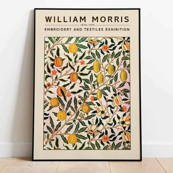 William Morris Fruit Design Art Print, Wall Art, Home Decor Print, Poster