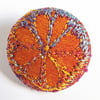 Buttons 1 inch button Hand Dyed Silks and Cottons Free Machine Embroidery Button