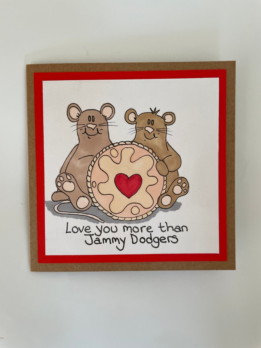 Love you more than Jammy Dodgers card