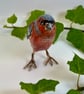 Papier mache Chaffinch bird sculpture original art work  - Image 1