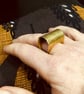Chunky Hammered Brass Ring - Image 3