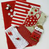 Candy Cane Fabric and Embellishments Pack, Crafting, Sewing, Makers, Supplies