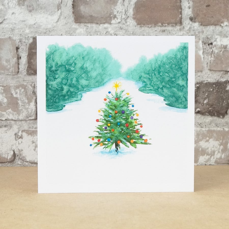 Christmas Card Winter Lights