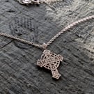 Recycled Sterling Silver Celtic Cross Pendant