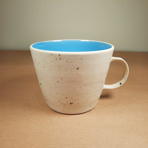 Turquoise ceramic mug