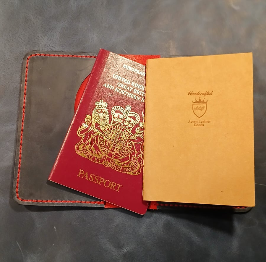 Handcrafted Leather Passport, Journal cover