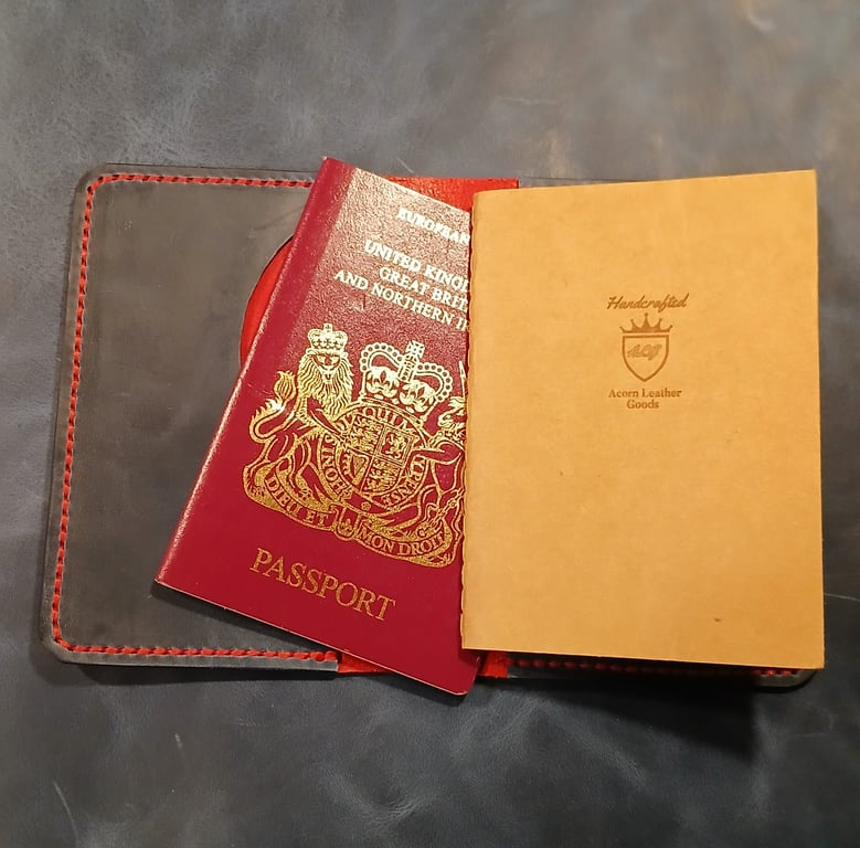 Handcrafted Leather Passport, Journal cover