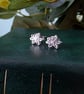 Handmade Daffodil Silver Studs