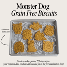 Dog Monster treat box, Homemade sea life biscuits 
